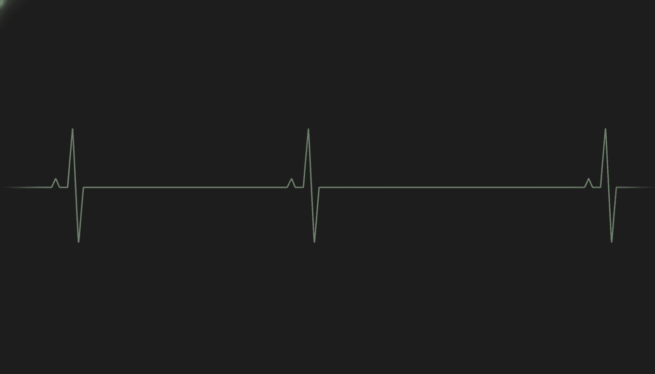Subtle EKG rhythm waveform