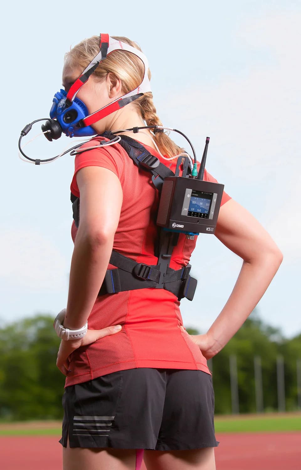 The COSMED K5 wearable metabolic system used for VO2 max testing at Cardiolucent
